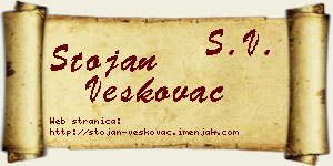 Stojan Veškovac vizit kartica